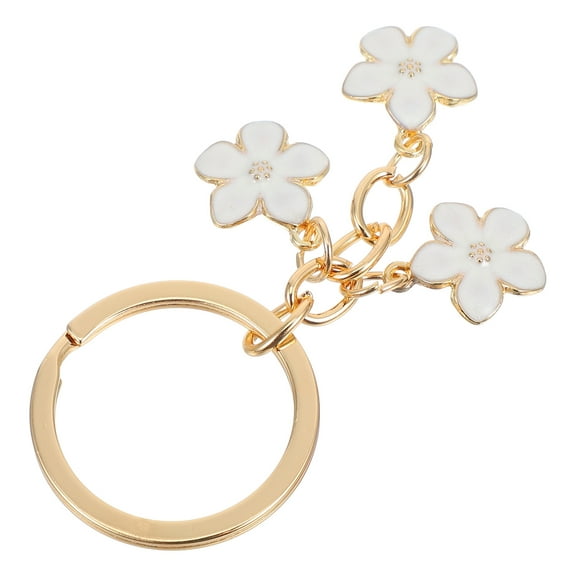 LEORX Flower Keychain Handbag Charms White Zinc Alloy 1 Pcs
