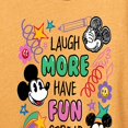 thumbnail image 3 of Disney - Mickey Mouse - Laugh More, Have Fun, Spread Joy - Women's Short Sleeve Graphic T-Shirt, 3 of 6