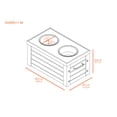 thumbnail image 6 of ECOFLEX® Piedmont Elevated Dog Feeder, Two 24 oz. Bowls, Removable Lid Storage, Small to Medium Size Dogs, 6 of 6