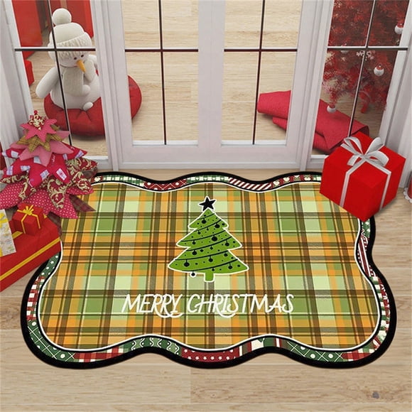 Vaidha Christmas Holiday Diatom Mud Bath Mat | Absorbent Non-Slip Floor Mat | Dirt Resistant Foot Mat | 40x60cm Festive Bathroom Decor | 1 Piece Multicolor