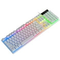 thumbnail image 1 of USB Wired Gaming Keyboard RGB Colorful Light Waterproof Mechanical Keyboard 104-Key USB Wired Game Keyboard for Computer Video Game White, 1 of 8