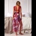 thumbnail image 4 of Vestidos Largos de Verano Y2K con Encaje, Retazos, , Estampado Floral, Escote Corazón, Espalda Descubierta y Abertura para Mujer Rojo M, 4 of 5