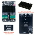 thumbnail image 2 of TPA3221 Chip Digital Amplifier Module ZK-2001 – 2x100W Dual-Channel Rear-Stage Audio Board with 200W Mono Subwoofer Bridging, 3-8Ω Speaker Compatibility, Multi-Protection, and 28dB/38dB Gain, 2 of 7