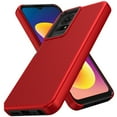 thumbnail image 5 of For Cricket Outlast 5G 2024 Dual Layer Heavy-Duty Hybrid Rugged Case Rugged Texturized TPU & PC Shockproof Silicone Military Grade Cover, XPM Phone Case [Red], 5 of 7