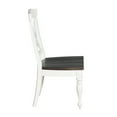 thumbnail image 3 of Orso Dining Side Chair Set of 2- Crossback- Brown Wood Seat- White, 3 of 7