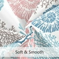 thumbnail image 4 of Small Stall Shower Curtain 36 x 72 Inch, Half Narrow Blue Pink Nautical Coastal Shower Curtain, Summer Tropical Seashell Starfish Coral Beach Ocean Themed Shower Curtain for Bathroom Decor, 4 of 6