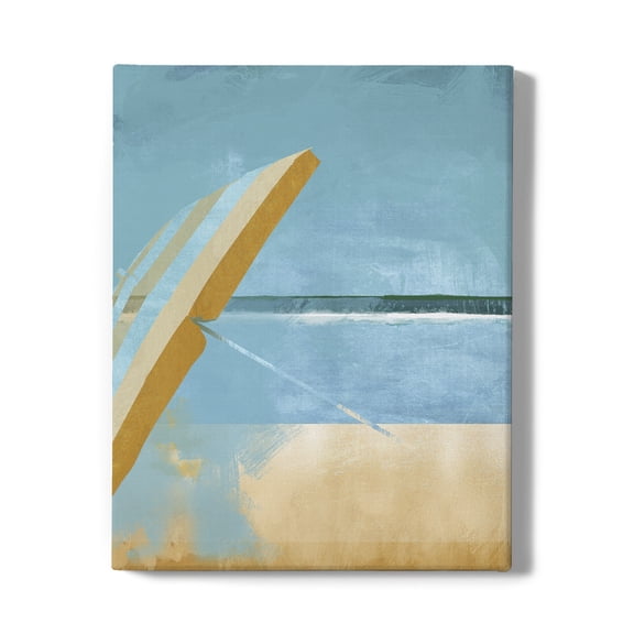 Image Conscious Beach Umbrella Wrapped Canvas -Porter Hastings Designs, Wall Art 11 x 14 in