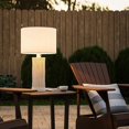 thumbnail image 2 of Ceybo White Outdoor/Indoor Round Table Lamp 27. 5 in, 2 of 5