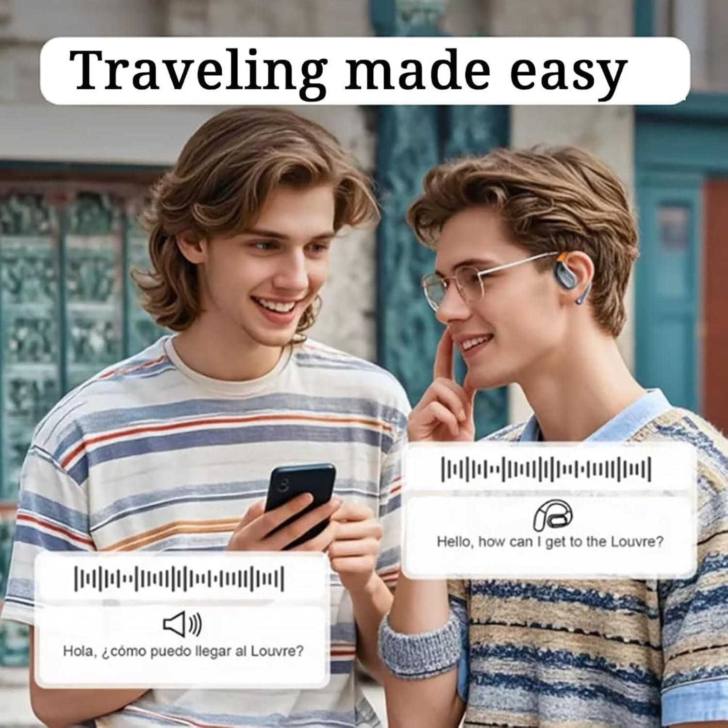 Aviorra Ai Translator Earbuds, Verbabuds Ai Translator Earbuds, Real-Time Multi-Language Translation, 144 Languages Supported, Wireless Bluetooth 5.4 Smart Earbuds for Communication Anywhere