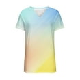 thumbnail image 4 of cfhntfmh Womens Tops Dressy Casual Short Sleeve Tie Dye Print Blouses V Neck Summer T-Shirts Trendy Outfits, 4 of 5