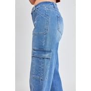 Womens Cargo Jeans with Bungee Hem