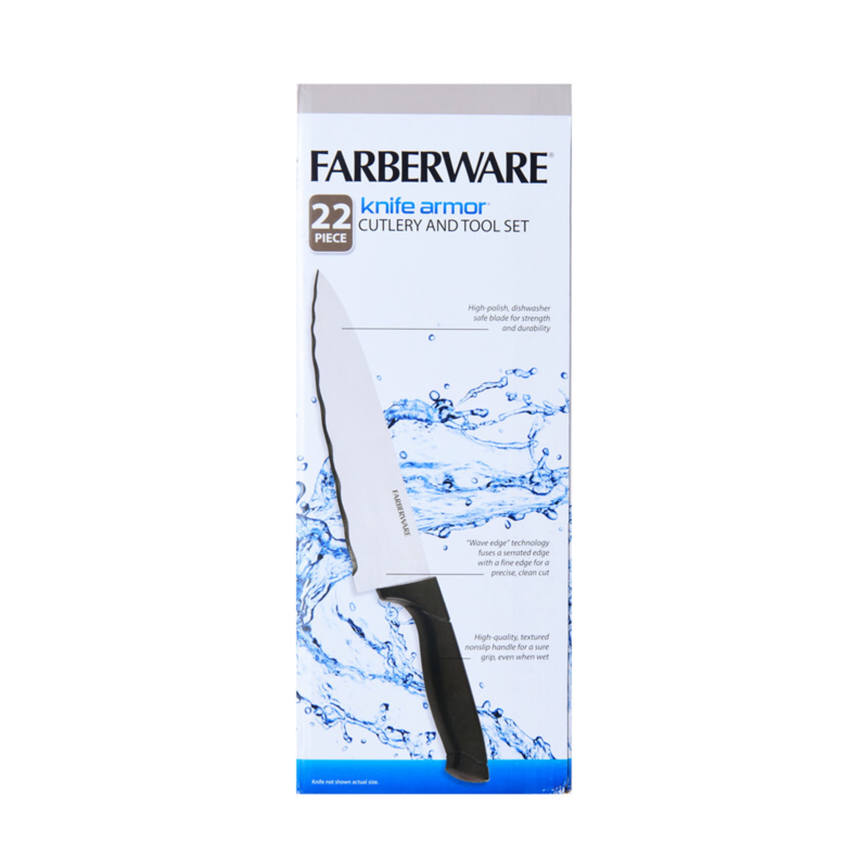 Farberware Chef Knife Set, 4 Piece, Blue/Black/Purple 5293079