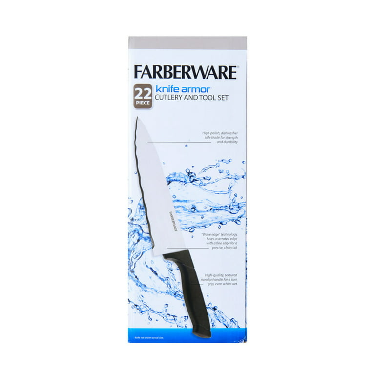 Farberware Wave Edge 22 Piece Knife Block Set