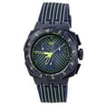 thumbnail image 1 of Swatch SUIN401 Men's Fast Run Blue Dial Green Accent Blue Silicon Rubber Strap Chronograph Watch, 1 of 5