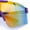 Purple - Orange Mirror, variant on Xloop Boys Child Size MTB Shield Color Mirror Rimless Plastic Sport Sunglasses [Orange - Blue Mirror]