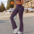 thumbnail image 4 of Women's High Waist Flared Leg Yoga Pants - Medium, Purple, 4 of 7