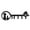 Black, variant on BNNG Key Holder for Wall No Punch, Wall Mounted cat&Dog Key Hooks Organizer Key Hanger Rack for Front Door, Hallway, Kitchen, Office