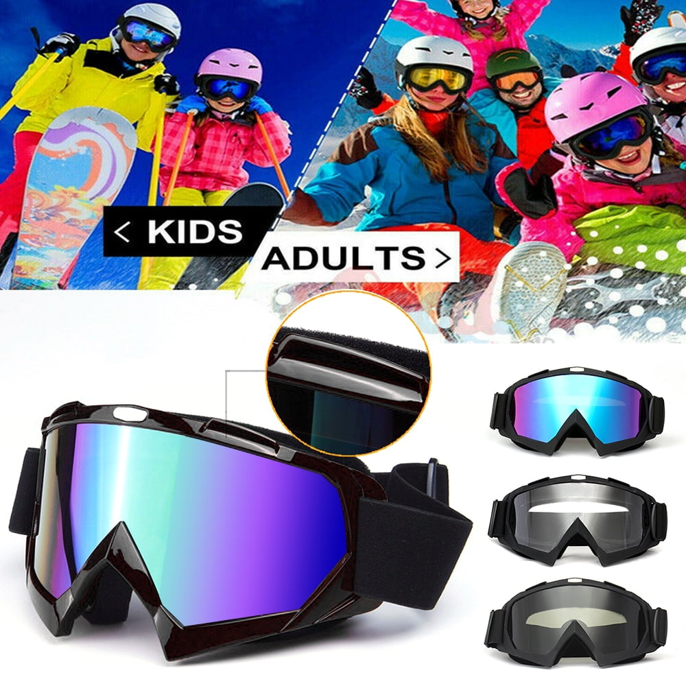 UV400 Winter Ski Goggles Anti-Fog Adult Snowboard Windproof Cycling Glasses 