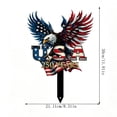 thumbnail image 3 of 1Pc Metal Memorial Day Yard Signs, 4th of July Outdoor Decor Patriotic Eagle Metal Garden Stakes, Independence Day Eagle Lawn Ornament, Weather-Resistant Iron Art, Garden Stake, 3 of 6