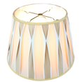 thumbnail image 2 of Home Concept 10x16x11 Beige/White Pinched Pleat Shantung Lampshade, 2 of 3