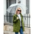 thumbnail image 4 of Fanient Women's Waterproof Rain Jacket Lightweight Windbreaker Jacket Long Hooded Rain Coats Trench Coat for Women, 4 of 8