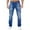 Light Blue, variant on WTOBBY Men's Relaxed Straight Leg Jeans Denim Pants with Roomy Fit - Breathable Casual Trousers Design with Solid Color Finish for Comfortable Daily Wear Activities,Black L