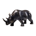 thumbnail image 1 of Tnarru Rhinoceros Statue Rhinoceros Sculpture Abstract Figurine Desk Decoration Ornament for Holiday Tabletop Bookcase Terrace Hotel Black, 1 of 8