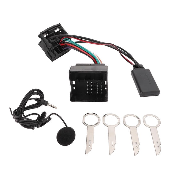 Bluetooth 5.0 Wireless Audio Adapter Aux in Cable with Microphone Replacement for Ford Focus Mondeo Fiesta Fusion 6000CD