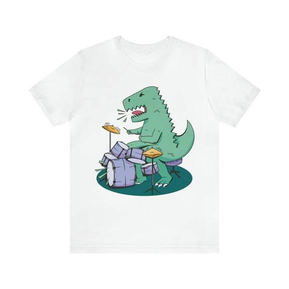 TRex Playing Drums Shirt, DJ Gift T-Shirts