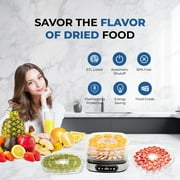 Rosewill Essential Food Dehydrator, 5 Stackable Trays with Adjustable 48H Timer and Temperature Control - Electric Food Preserver for Jerky, Fruits, Veggies, Meat & Dog Treats, Large capacity