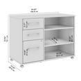 thumbnail image 2 of Bush Business Furniture Hustle Rolling Storage Cabinet with Drawers and Shelves in Platinum Gray, 2 of 10
