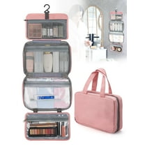 EEEkit Waterproof Travel Toiletry Bag with Hanging Hook, Foldable 4-in-1 Portable Makeup Organizer for Women