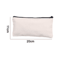 thumbnail image 2 of Blank Craft Bag Canvas Pen Pencil Case, Multipurpose Cotton Canvas Makeup Bag, 2 of 5