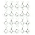 thumbnail image 1 of 20 piezas de pendientes en blanco con personalidad, bandejas de acero inoxidable huecas para hacer joyas, manualidades de bricolaje, 1 of 10