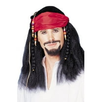 Buccaneer Wig with Bandana (Black)
