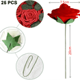 thumbnail image 2 of Flores artificiales 25 rosas falsas de espuma real y falsa con tallos para ramos de boda DIY despedida de soltera MFZFUKR CPB-US-ZMR77-1, 2 of 5