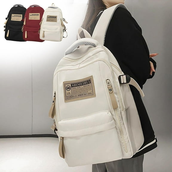 Versatile Large Capacity Backpack, Oxford Cloth, Waterproof Lightweight Design, for Junior High School Students, College Travel, and Daily Commute, Color a, by FAJHHA