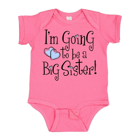 Inktastic Heart New Big Sister Girls Baby Bodysuit