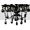 Black, variant on Gypsy Color Acrylic Crystal Chandelier, Clear 4 Light Ceiling Mount