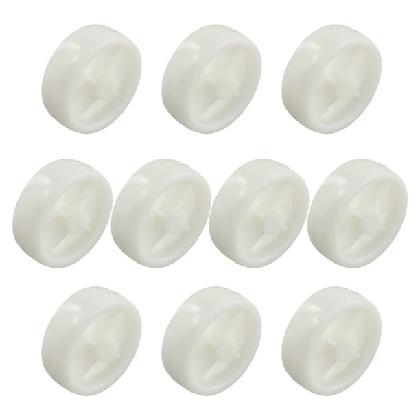 Rueda Única de 3 Pulgadas, Plástico PP , Pequeña con Diámetro de 72mm, Polea de Cama Plegable de Pieza , 10 Uds.
