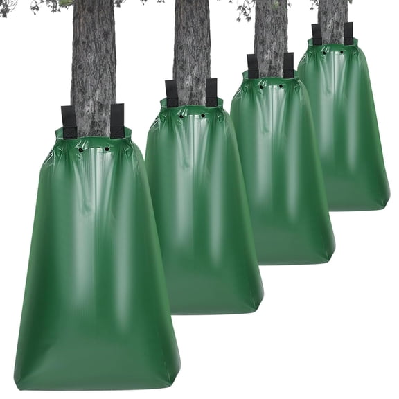 Tree Watering Bags 20 Gallon, Slow Release Gator Bags for Trees, Durable PVC Tree Drip Irrigation Bags with Heavy Duty Zipper, Deep Root Targeting - 4 Pack