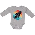 thumbnail image 3 of Inktastic Rocket Ship Retro Space Boys or Girls Long Sleeve Baby Bodysuit, 3 of 5