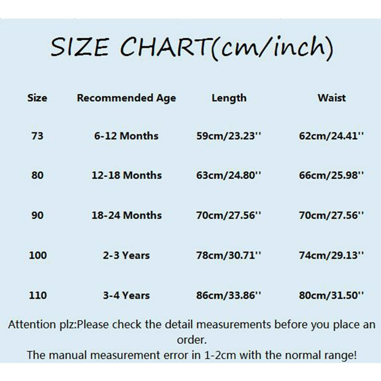 Kids Clothes Size Chart Children Toddler Kids Baby Boys Girls Cute Denim  Overalls Suspender Pants Outfits Clothes Boy Compression Pants