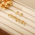 thumbnail image 3 of DORANA 3 Pairs 18K Gold Plated Stud Earrings for Women CZ Stacks Hypoallergenic S925 Sterling Silver Post Earring Set Hoop Earrings Birthday Graduation Mothers Day Jewelry Gifts Teen Her Wife Mom, 3 of 6