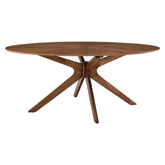 Ergode Crossroads 71" Oval Wood Dining Table - Walnut