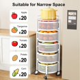 thumbnail image 4 of Carrito giratorio blanco de 5 niveles para frutas y verduras SAYZH, 4 of 8