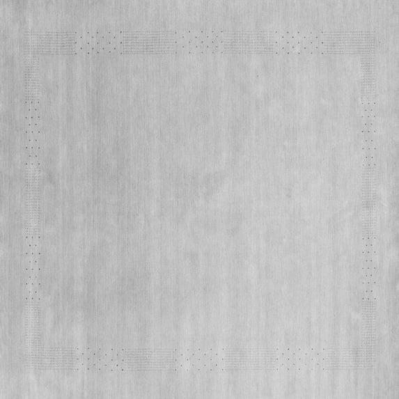 Ahgly Company Indoor Square Solid Gray Modern Area Rugs, 5' Square