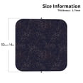 thumbnail image 2 of Zufioo Copper-Gold Gloss Outline Flower1 Print Leather Coaster Set, Decorative PVC Coasters 4-pack - Scald and Stain-resistant, Suitable for Home, Cafes, Restaurants-Square, 2 of 6