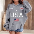 thumbnail image 3 of LNMQLPDBS Girls Graphic Hoodie Casual Long Sleeve Pullover Hooded Sweatshirt with Kangaroo Pocket 4th of July Patriotic Outfit for Kids Tween Girl Top, 3 of 4
