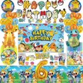 thumbnail image 2 of Decoración de fiesta de cumpleaños de Pokémon, vajilla desechable con temática de Pikachu, juego de globos de papel de aluminio, suministros para fiestas de niños, 2 of 5